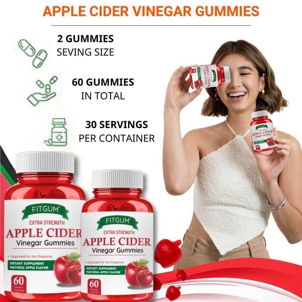 FITGUM Extra Strength Apple Cider Vinegar Gummies - MZG Health & Beauty Imports