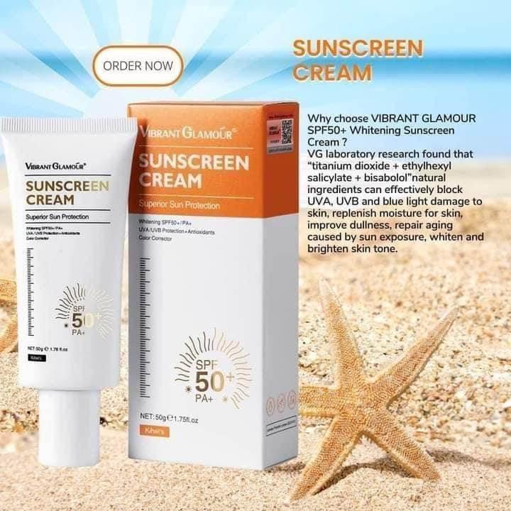 Vibrant Glamour Sunscreen Cream - MZG Health & Beauty Imports