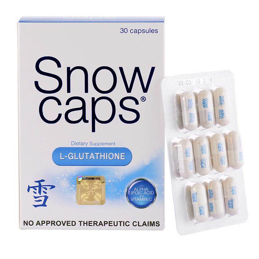 Snow Caps Glutathione 30's + FREE Snow Skin Whitening Soap – Skin Brightening & Anti-Aging - MZG Health & Beauty Imports