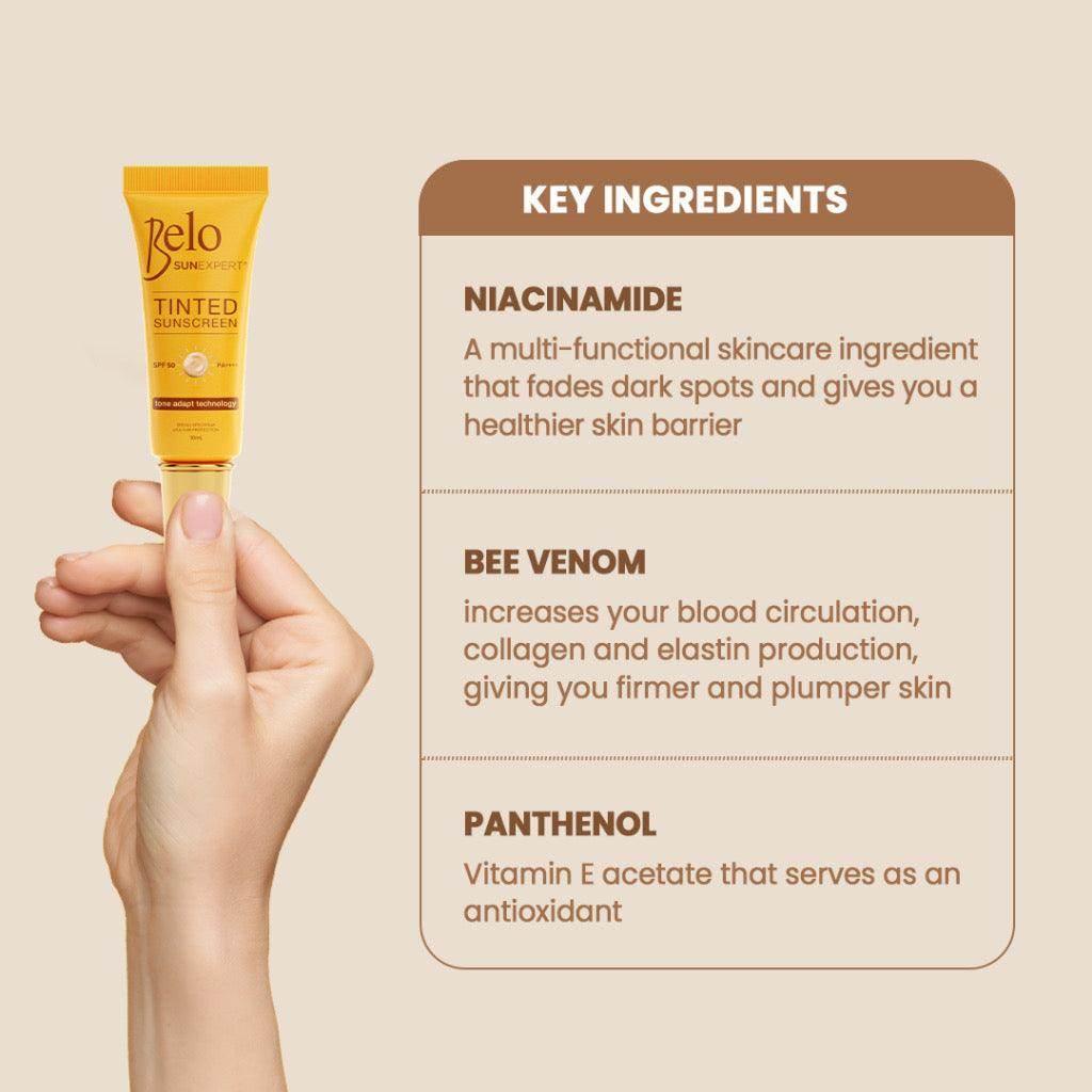 Belo SunExpert Tinted Sunscreen SPF50 PA++++ 50mL - MZG Health & Beauty Imports
