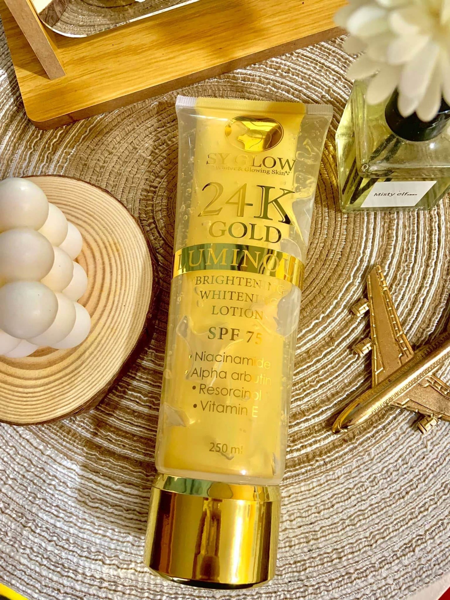 Sy Glow 24K Gold Brightening Lotion – Radiant Whitening & Glowing Skin - MZG Health & Beauty Imports