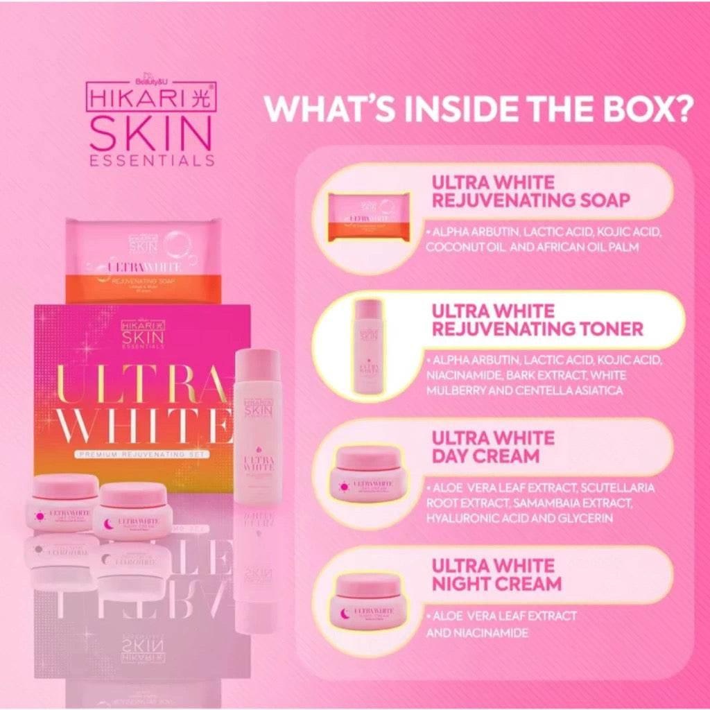 Hikari Ultra White Premium Rejuvenating Set Whitening Kit - MZG Health & Beauty Imports