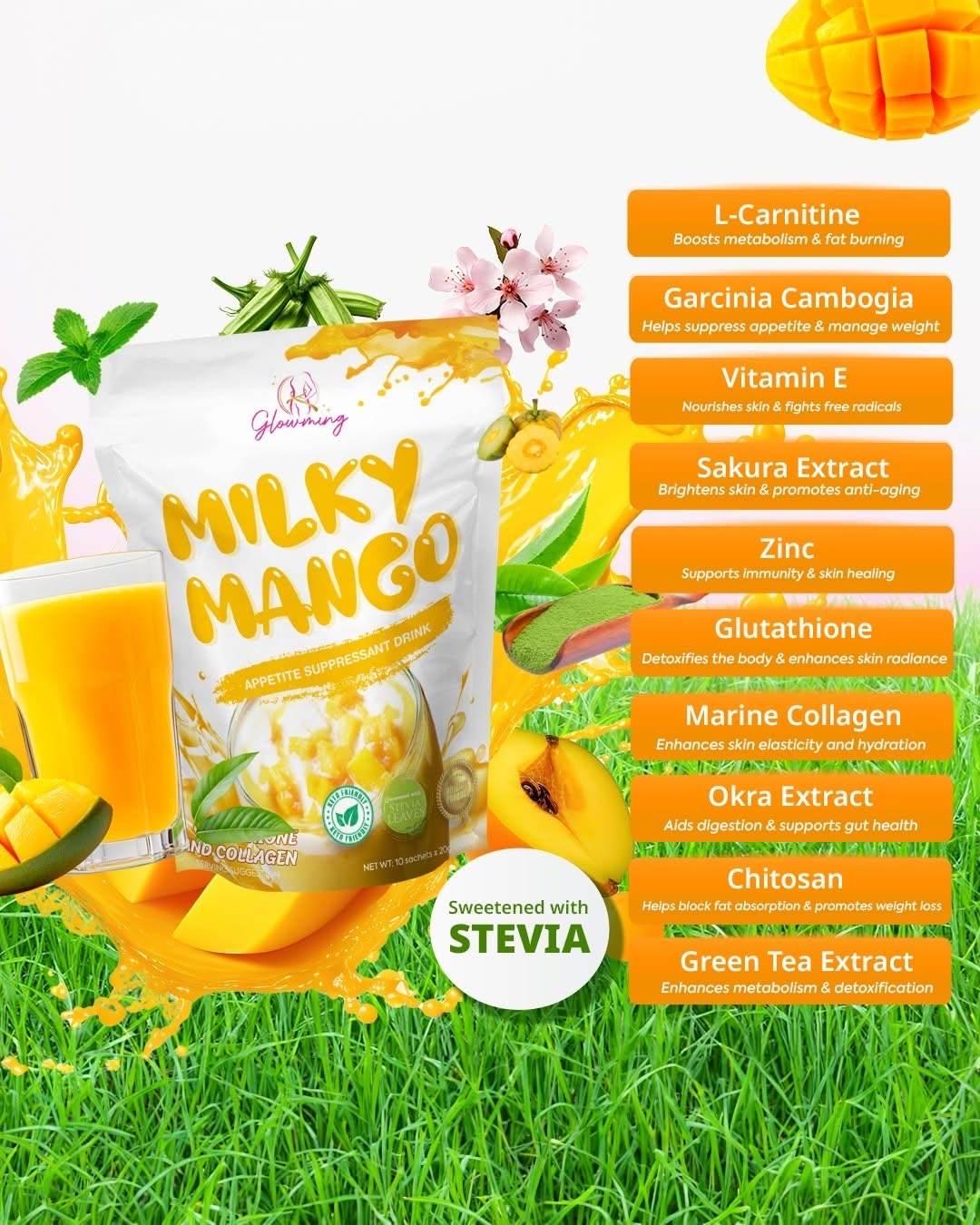 Glowming Milky Mango Drink – Appetite Suppressant by Cc Glam & Beauty - MZG Health & Beauty Imports