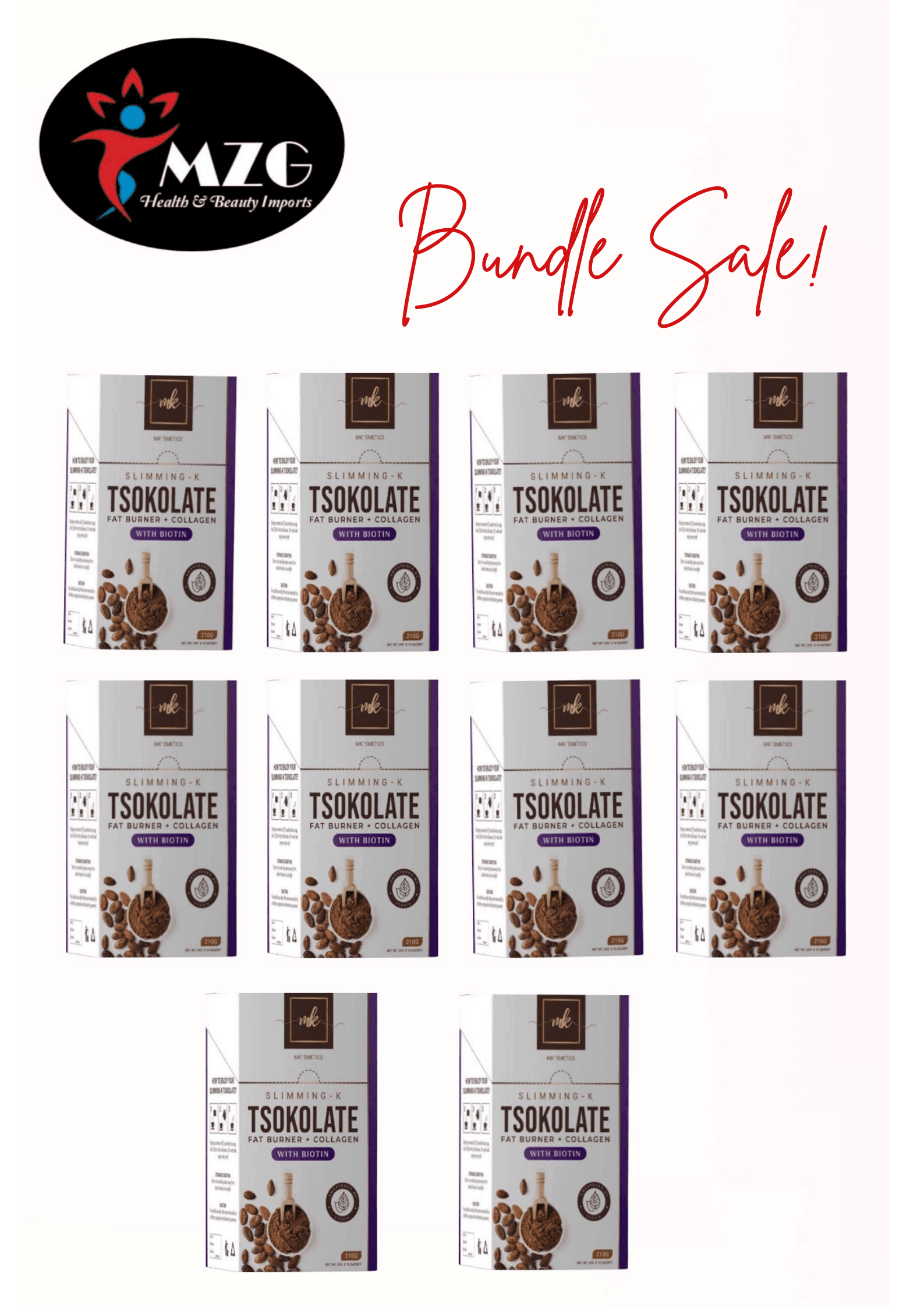 Bundle Sale 10 Boxes Slimming K Tsokolate / Chocolate - MZG Health & Beauty Imports