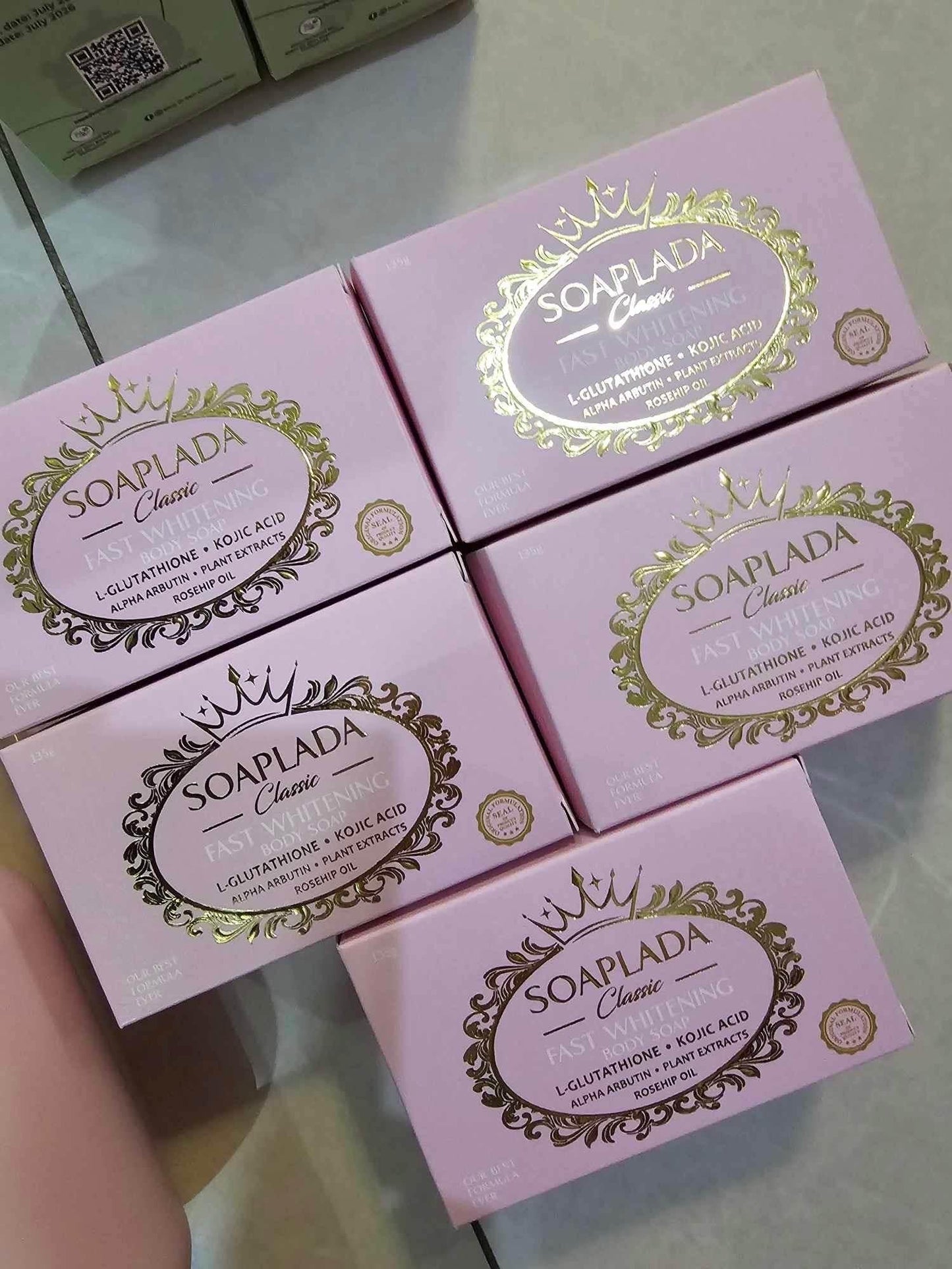 SOAPLADA Classic Fast Whitening Body Soap 135g with L-Glutathione Kojic Acid - MZG Health & Beauty Imports
