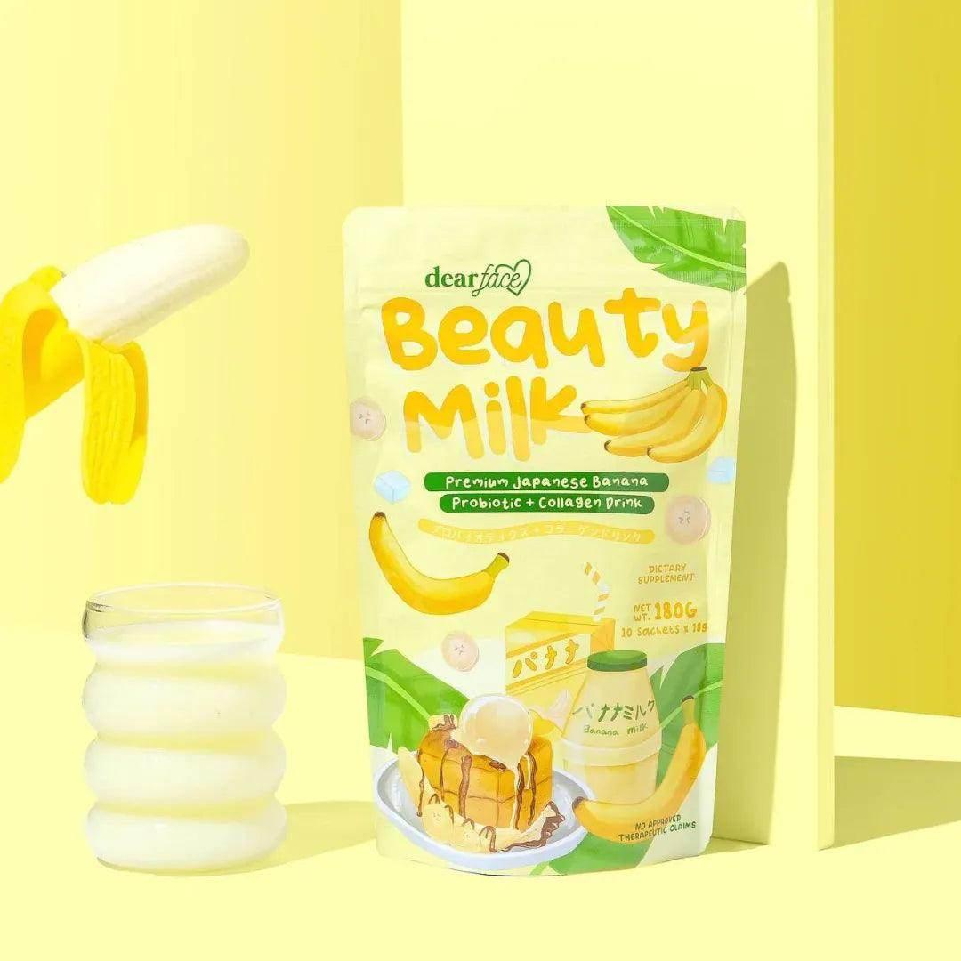 Dear Face Beauty Milk Premium Japanese Banana Probiotic + Collagen Drink - MZG Health & Beauty Imports