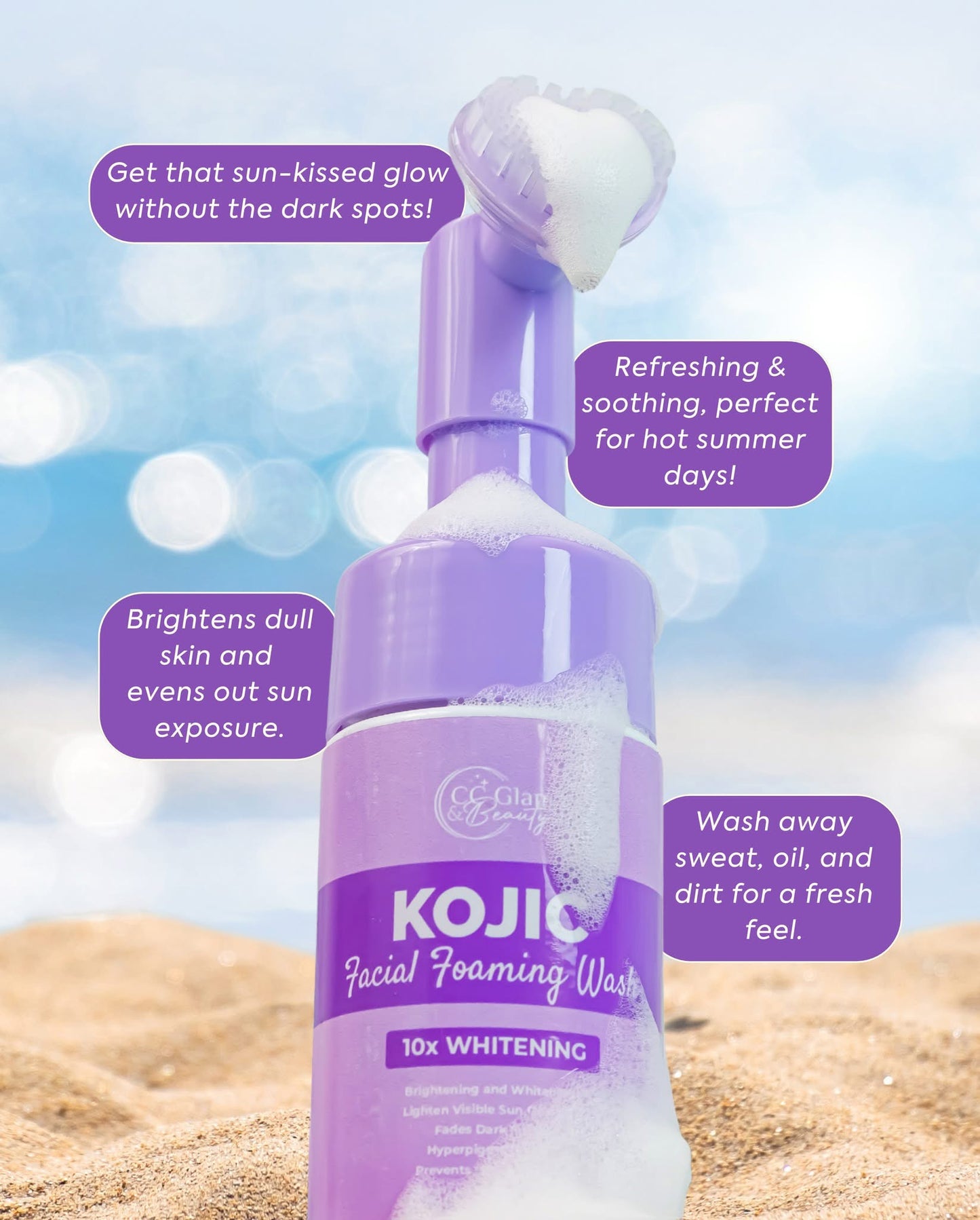 Cc Glam & Beauty Kojic Facial Foaming Wash