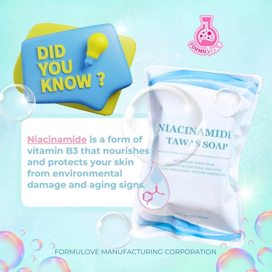 Niacinamide Tawas Soap Cleanses Skin Instant Whitening - MZG Health & Beauty Imports