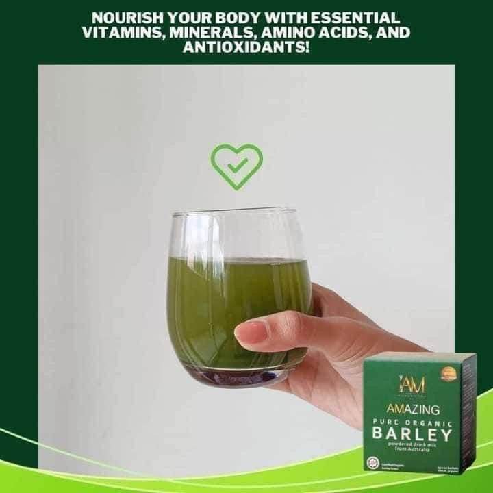 5 BOXES I Am Amazing Pure Organic Barley Powdered Drink Mix from Australia - MZG Health & Beauty Imports