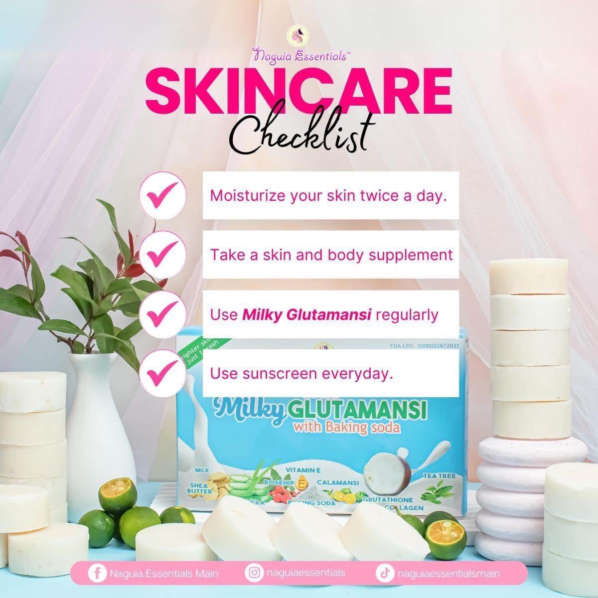 Naguia Essentials 10in1 Milky Glutamansi with Baking Soda | 20 soaps in 1 box - MZG Health & Beauty Imports