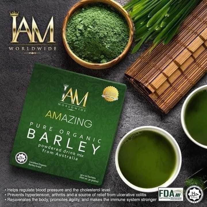 5 BOXES I Am Amazing Pure Organic Barley Powdered Drink Mix from Australia - MZG Health & Beauty Imports