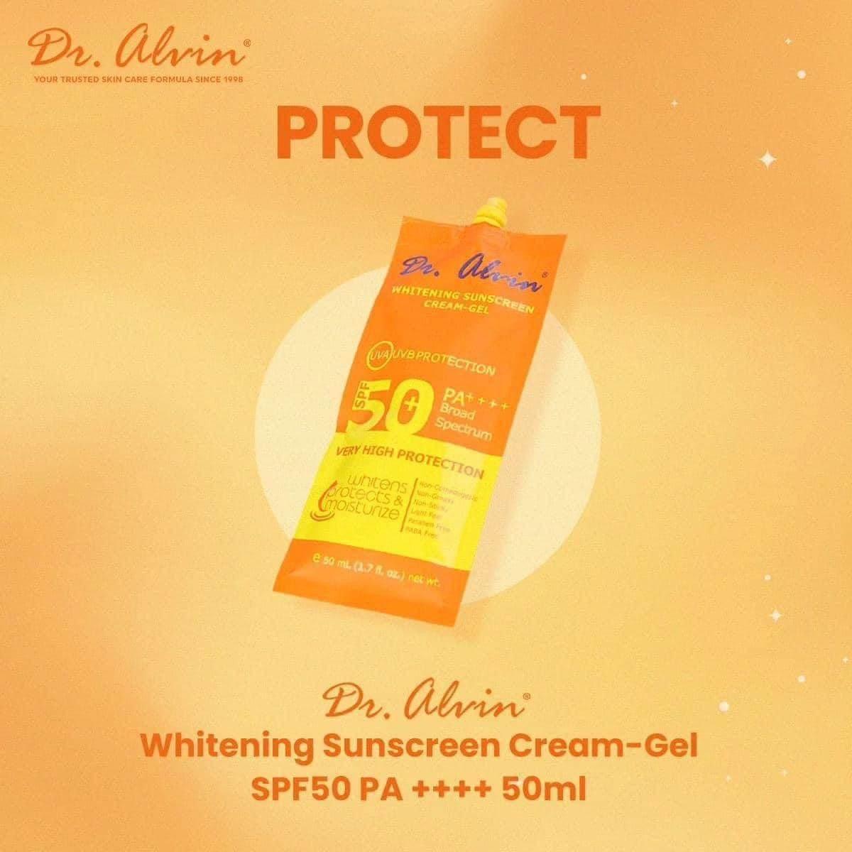 Dr. Alvin Whitening Sunscreen Cream-Gel SPF 50 - MZG Health & Beauty Imports