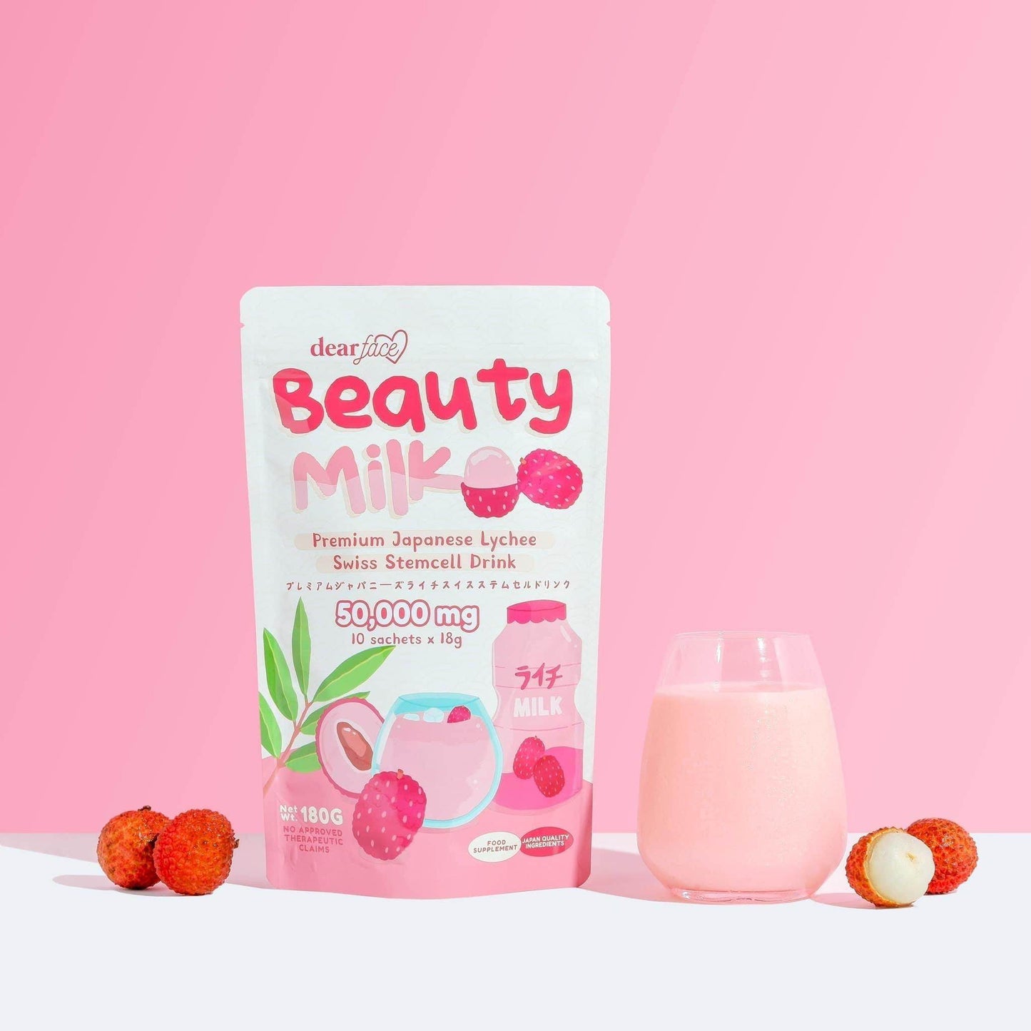 Dear Face Beauty Milk - Premium Japanese Lychee Swiss Stemcell Drink - MZG Health & Beauty Imports