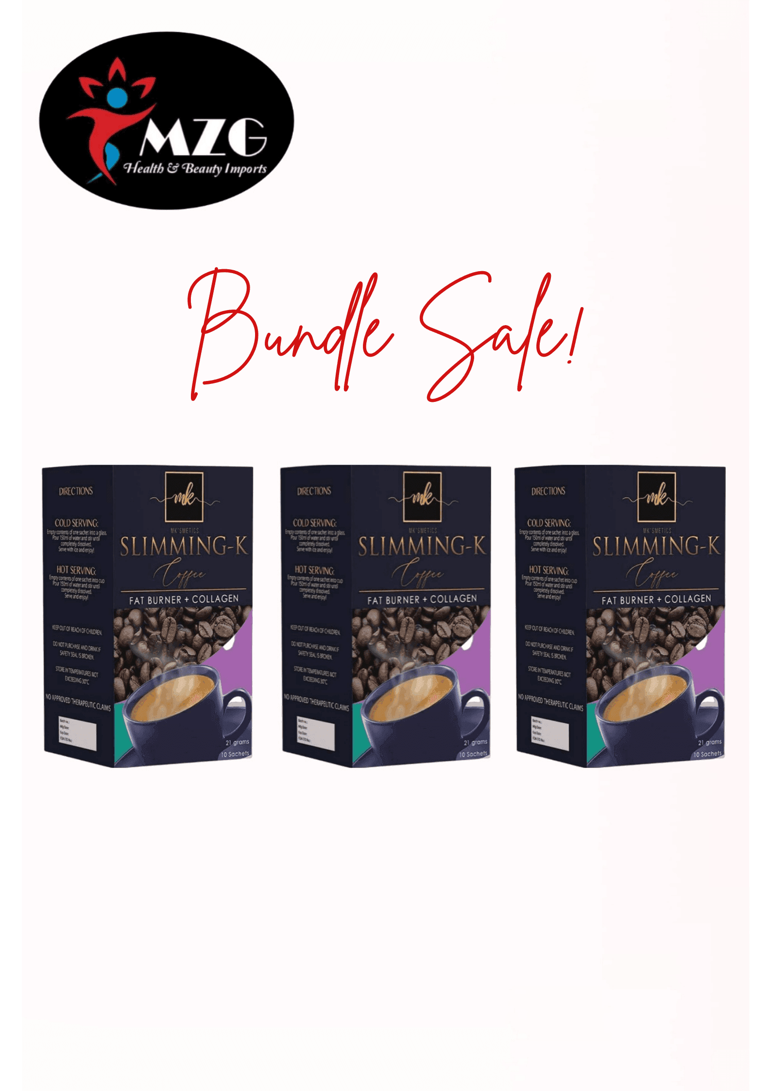 Bundle Sale 3 Boxes Slimming K Coffee by Madam Kilay - MZG Health & Beauty Imports
