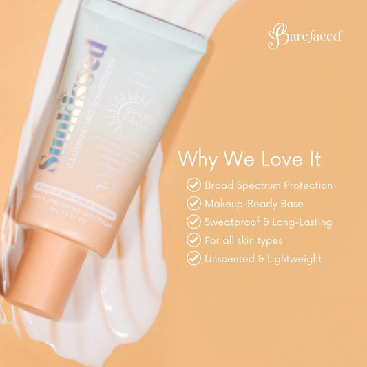 Barefaced Illuminating Sunscreen β SPF 50 with Glow Boost - MZG Health & Beauty Imports