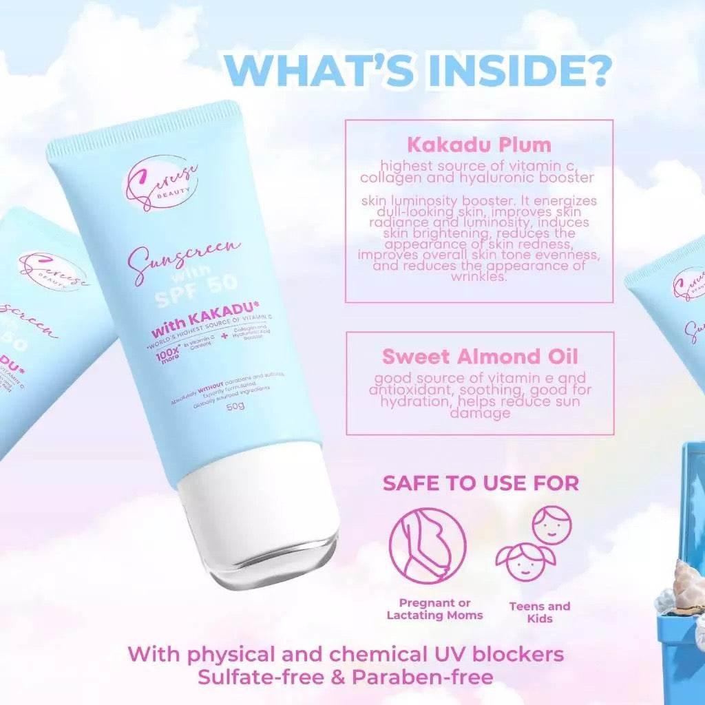 Sereese Beauty Kakadu Sunscreen SPF50 – Powerful Protection with Kakadu 50g - MZG Health & Beauty Imports