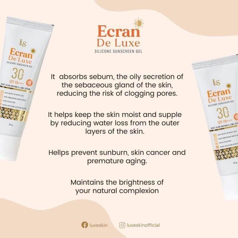 LUXE Skin Ecran De Luxe Silicone Sunscreen Gel 50g - MZG Health & Beauty Imports