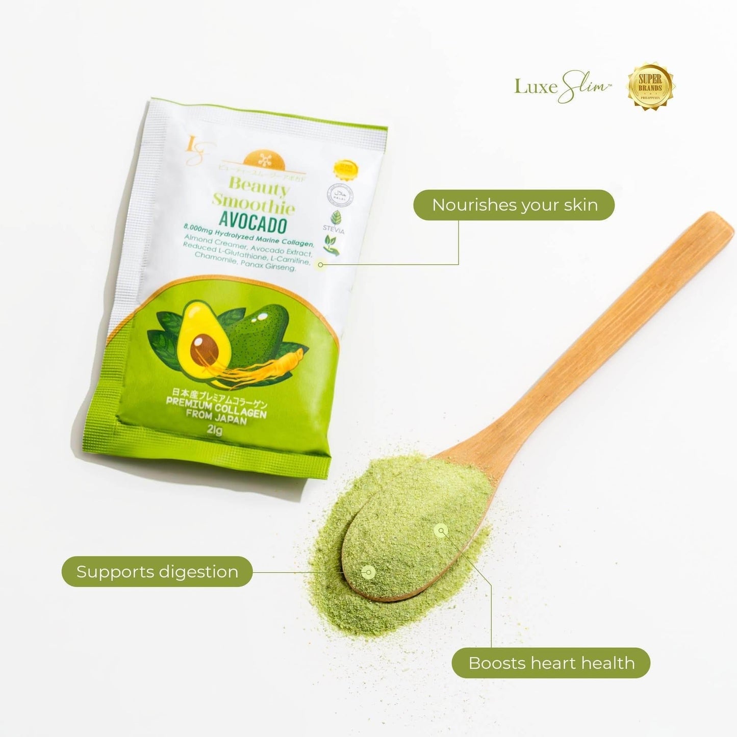 Luxe Slim Beauty Smoothie Avocado – Nutritious Drink for Glowing Skin & Wellness - MZG Health & Beauty Imports