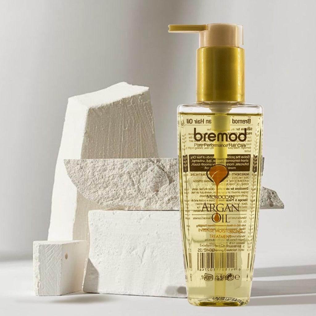 Bremod Moroccan Argan Oil Hair Serum 100ml – Deep Repair & Shine with Vitamin E - MZG Health & Beauty Imports