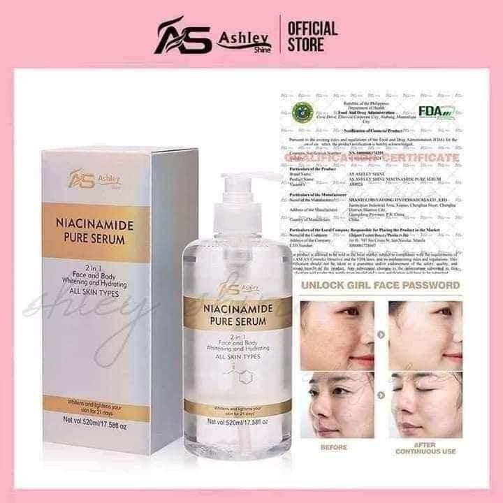 Ashley Shine NIACINAMIDE Pure Serum 520ml - MZG Health & Beauty Imports