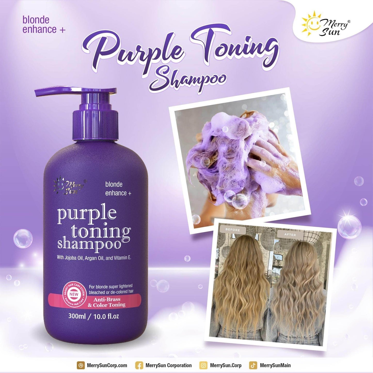 Merry Sun Purple Toning Shampoo - MZG Health & Beauty Imports