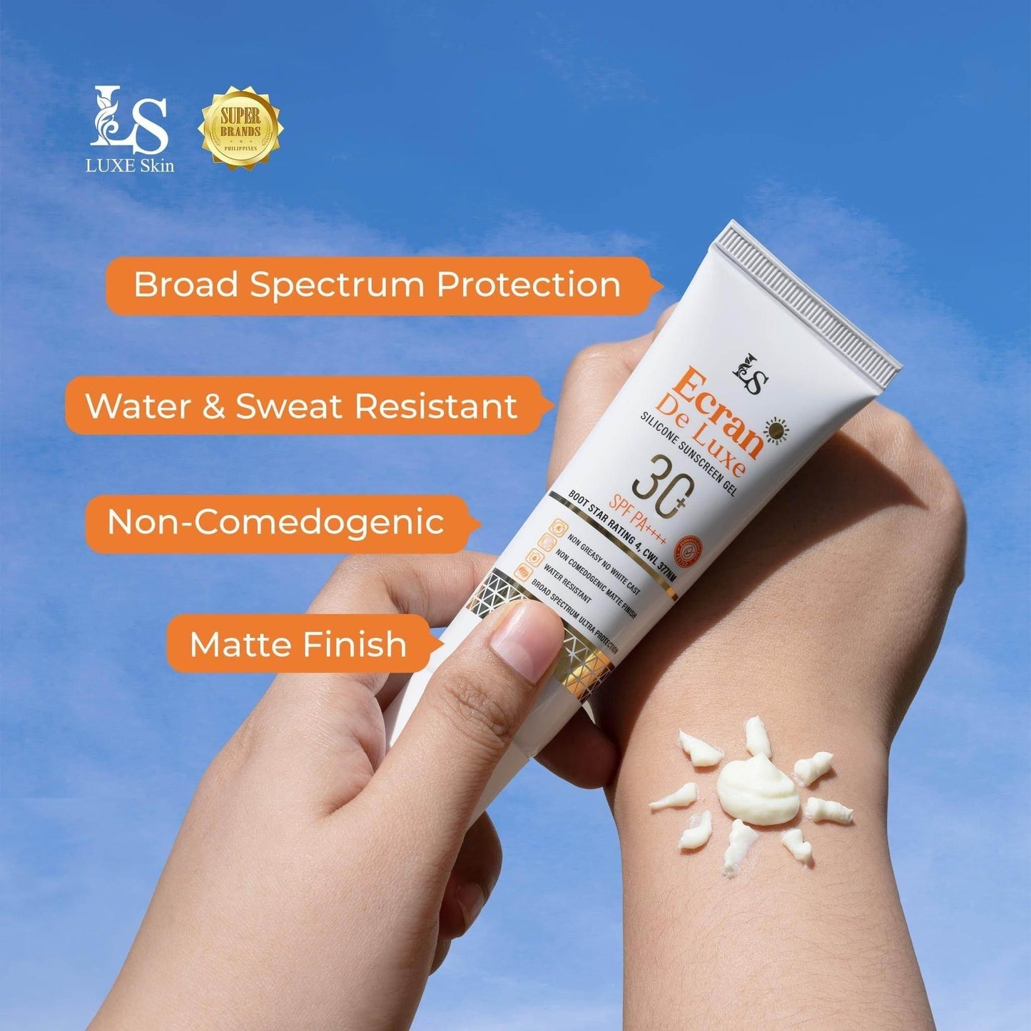 LUXE Skin Ecran De Luxe Silicone Sunscreen Gel 50g - MZG Health & Beauty Imports