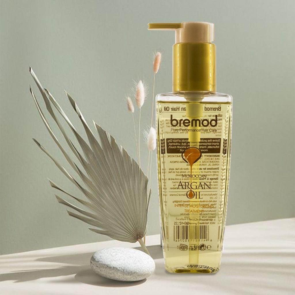 Bremod Moroccan Argan Oil Hair Serum 100ml – Deep Repair & Shine with Vitamin E - MZG Health & Beauty Imports
