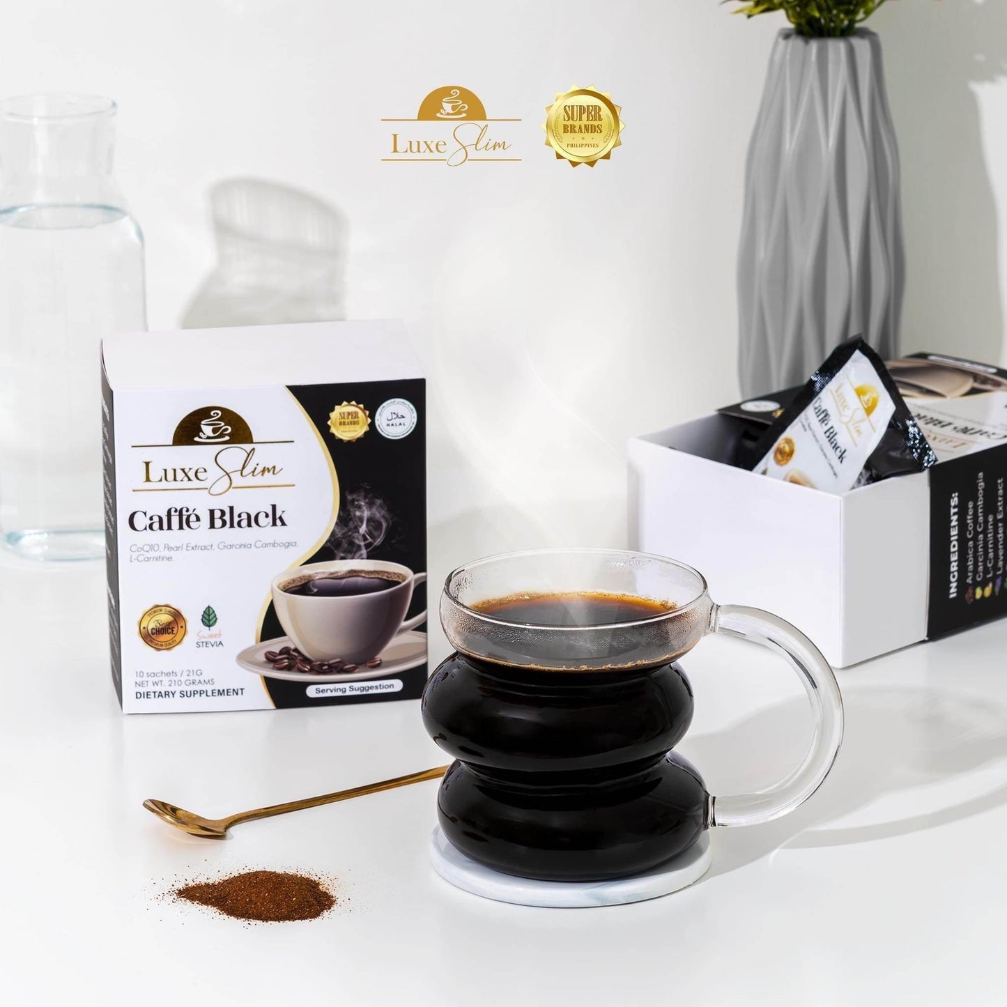 Luxe Slim Caffé Black 10 Sachets - MZG Health & Beauty Imports
