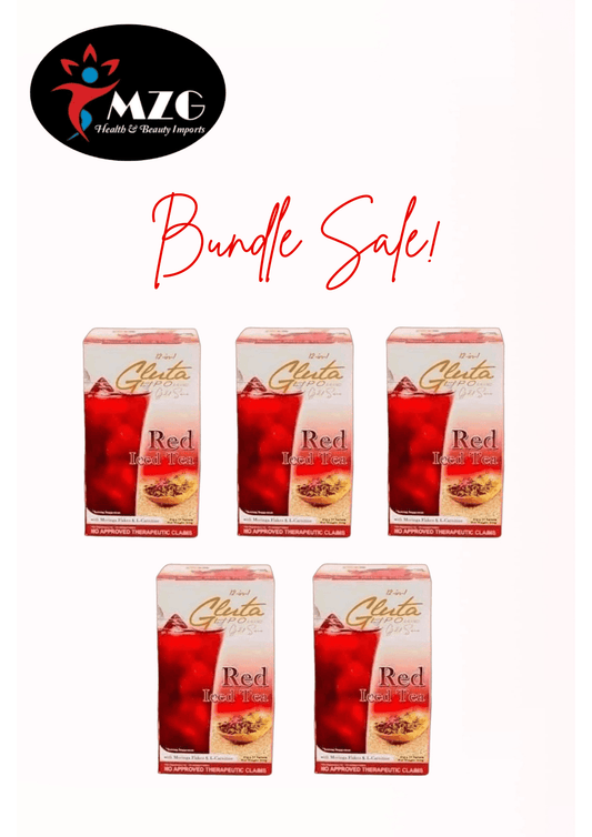Bundle Sale 5 Boxes Gluta Lipo Signature Red Iced Tea - MZG Health & Beauty Imports
