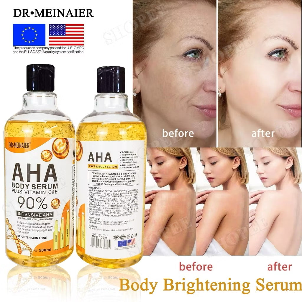Dr Meinaier AHA Body Serum 90% Vitamin C & E | 500ml