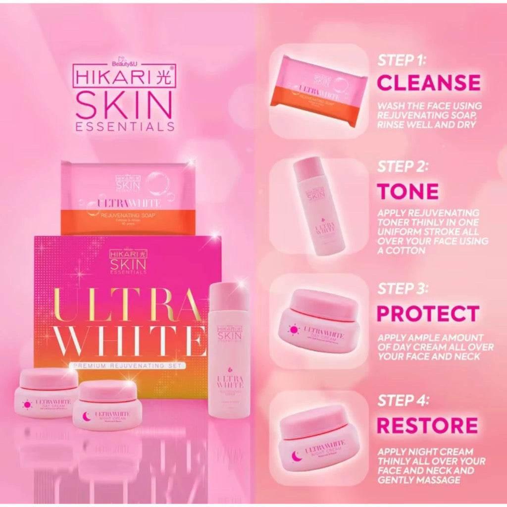 Hikari Ultra White Premium Rejuvenating Set Whitening Kit - MZG Health & Beauty Imports