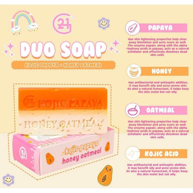 G21 Kojic Papaya Honey Oatmeal Duo Soap | Golden Dust Soap - MZG Health & Beauty Imports