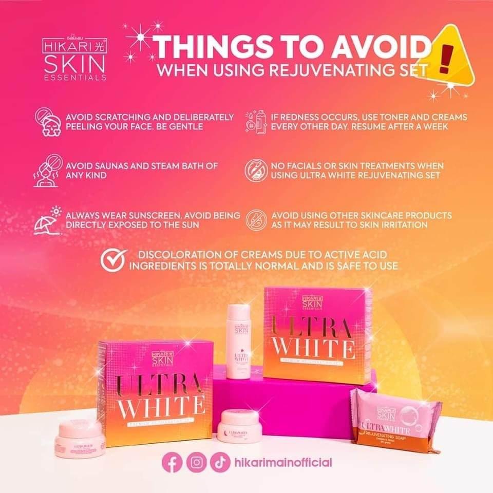 Hikari Ultra White Premium Rejuvenating Set Whitening Kit - MZG Health & Beauty Imports