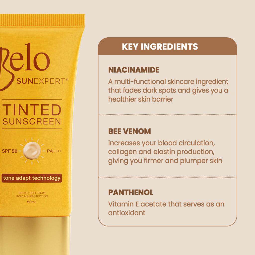Belo SunExpert Tinted Sunscreen SPF50 PA++++ 50mL - MZG Health & Beauty Imports