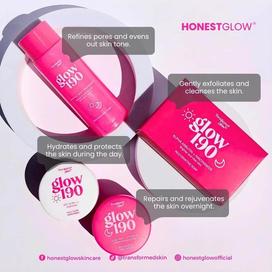 Honest Glow Transformed Skin Glow 190 Rejuvenating Set - MZG Health & Beauty Imports