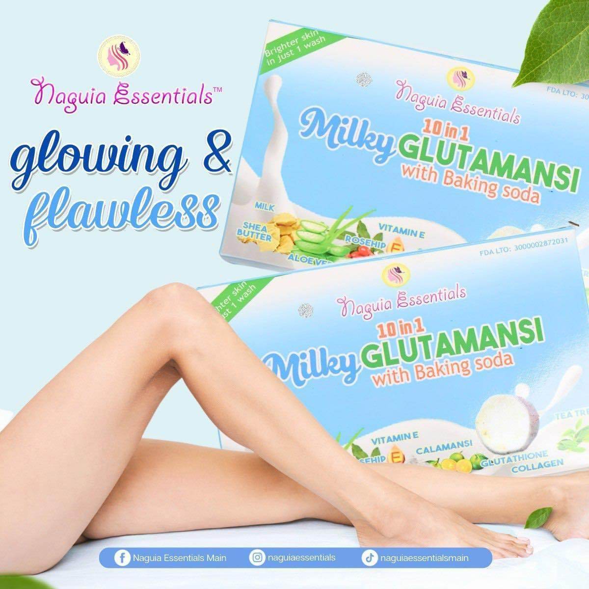 Naguia Essentials 10in1 Milky Glutamansi with Baking Soda | 20 soaps in 1 box - MZG Health & Beauty Imports