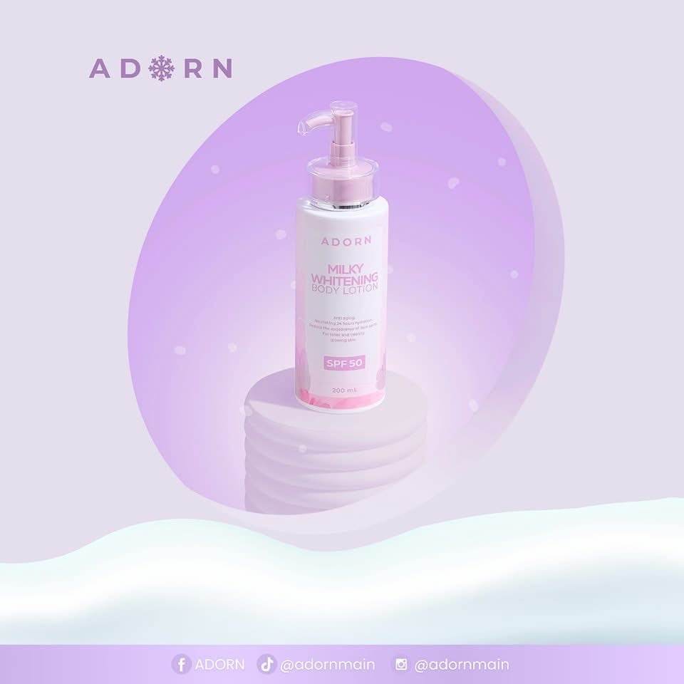 Adorn Milky Whitening Body Lotion SPF 50 – Brighten & Protect Skin - MZG Health & Beauty Imports