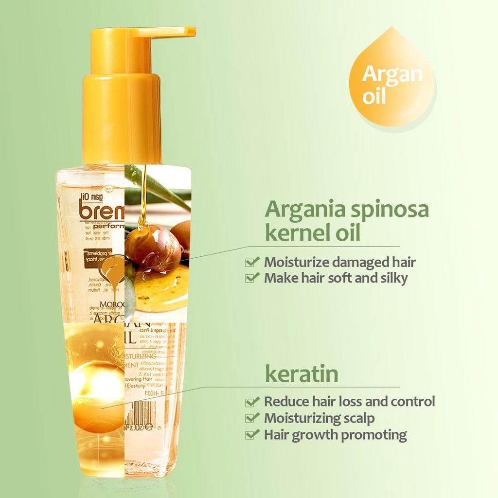 Bremod Moroccan Argan Oil Hair Serum 100ml – Deep Repair & Shine with Vitamin E - MZG Health & Beauty Imports