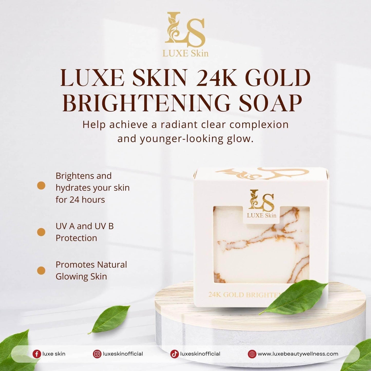 LUXE Skin 24K Gold Brightening Soap - MZG Health & Beauty Imports