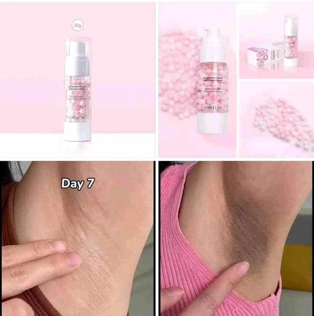 ๏ฟผGMEELAN Sakura Underarm Whitening Cream Body Pearl Moisturizer 30g - MZG Health & Beauty Imports