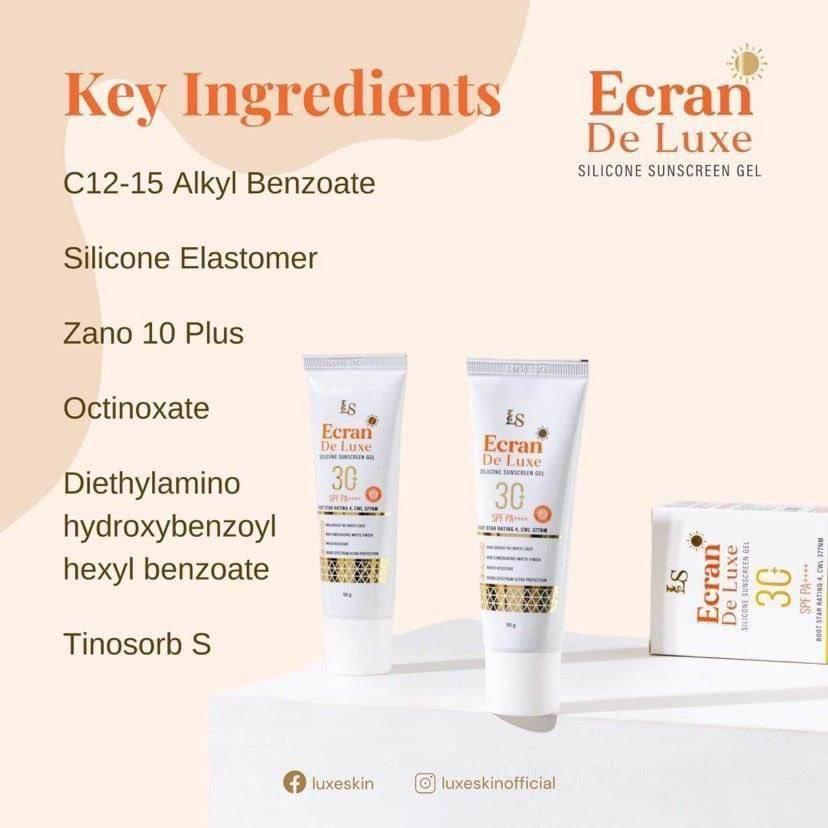 LUXE Skin Ecran De Luxe Silicone Sunscreen Gel 50g - MZG Health & Beauty Imports