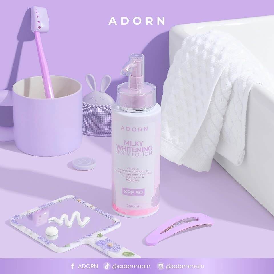 Adorn Milky Whitening Body Lotion SPF 50 – Brighten & Protect Skin - MZG Health & Beauty Imports