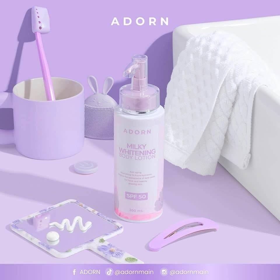 Adorn Milky Whitening Body Lotion SPF 50 – Brighten & Protect Skin - MZG Health & Beauty Imports