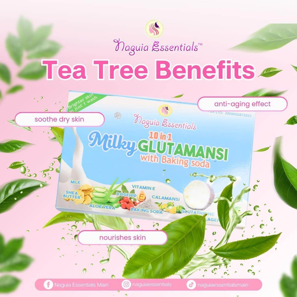 Naguia Essentials 10in1 Milky Glutamansi with Baking Soda | 20 soaps in 1 box - MZG Health & Beauty Imports