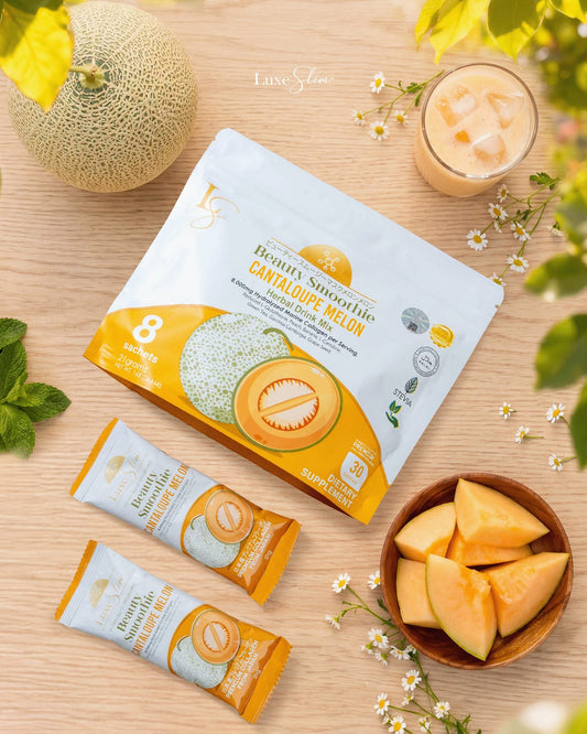 Luxe Slim Beauty Smoothie Cantaloupe Melon Drink Mix | 8 Sachets