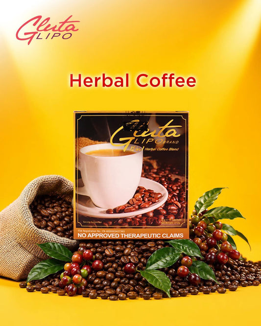 Bundle Sale 5 Boxes Gluta Lipo 12-in-1 Herbal Coffee Blend | 10 Sachets