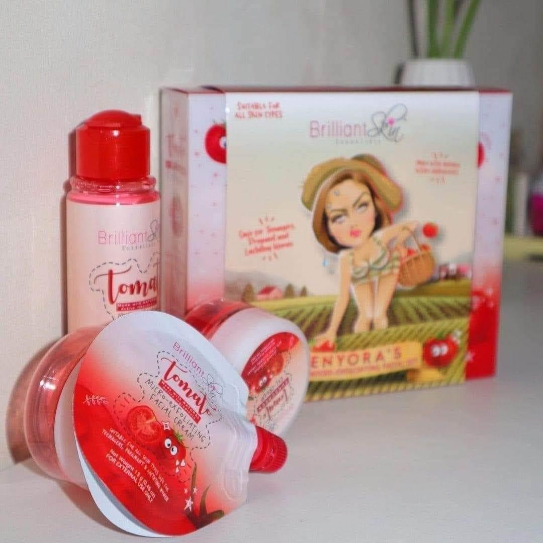 Brilliant Skin Tomato Micro-Exfoliating Facial Set - MZG Health & Beauty Imports