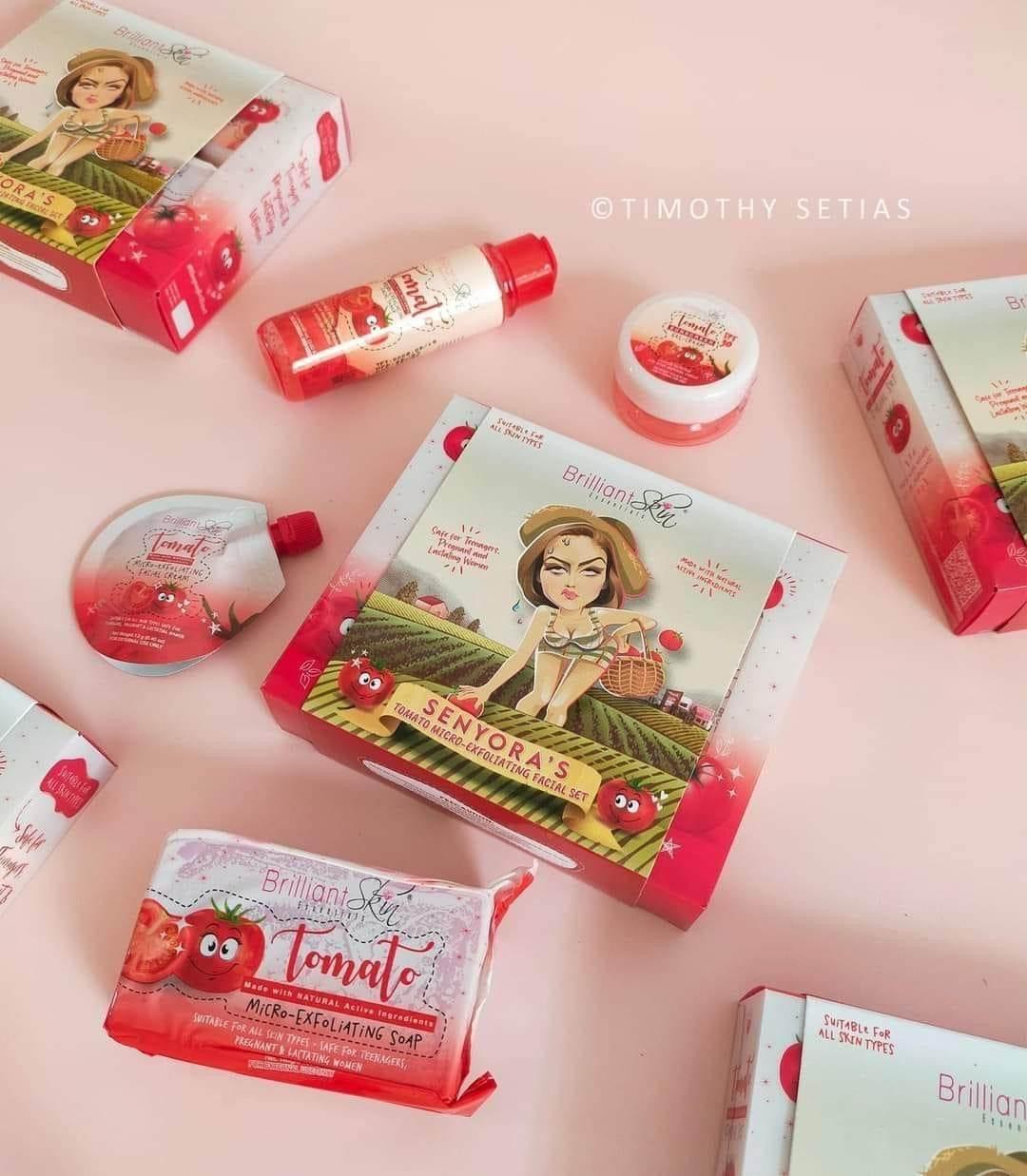 Brilliant Skin Tomato Micro-Exfoliating Facial Set - MZG Health & Beauty Imports
