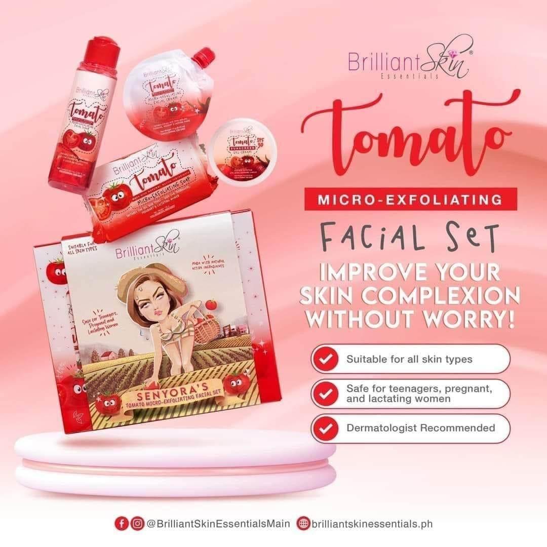 Brilliant Skin Tomato Micro-Exfoliating Facial Set - MZG Health & Beauty Imports
