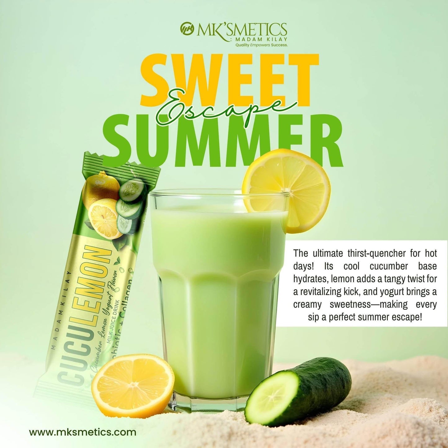 Slimming K Cuculemon Cucumber Lemon Yogurt Flavor by Madam Kilay - MZG Health & Beauty Imports
